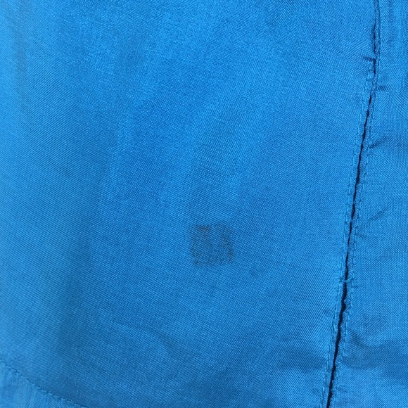 Vintage Leslie Fay Blue Shimmer A-Line Skirt - Picture 4 of 8
